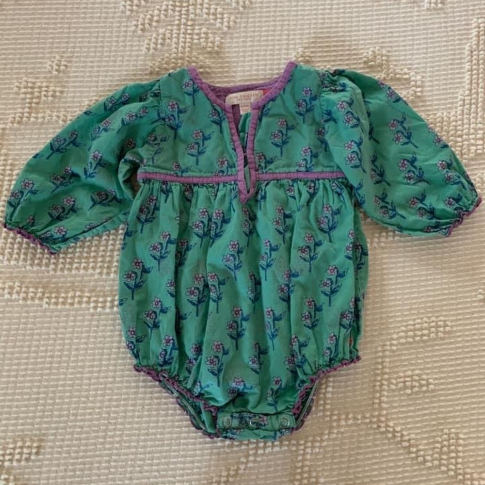 Pink Chicken Bubble Romper